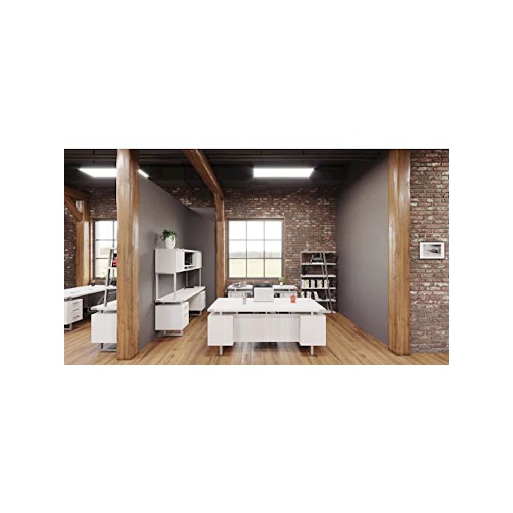 Mirella™ Free Standing Desk, BBB/BF White Ash
