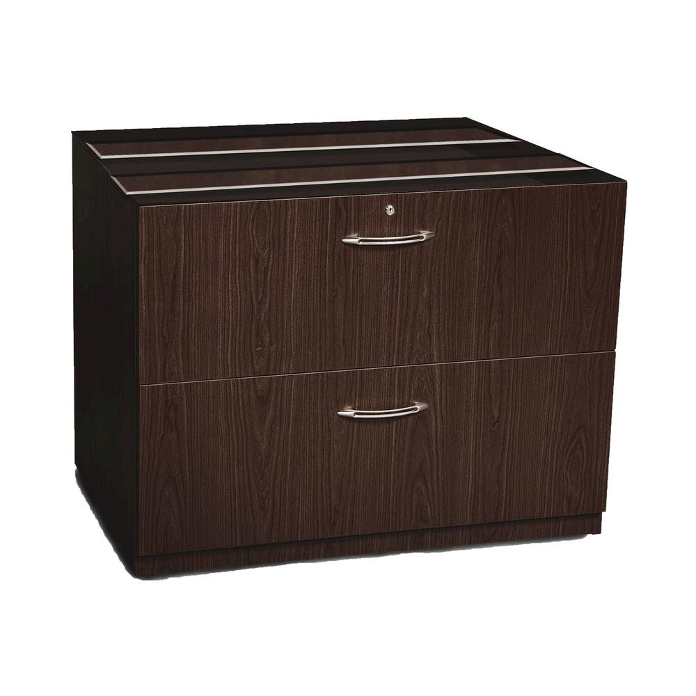 36" Credenza Lateral File, Mocha