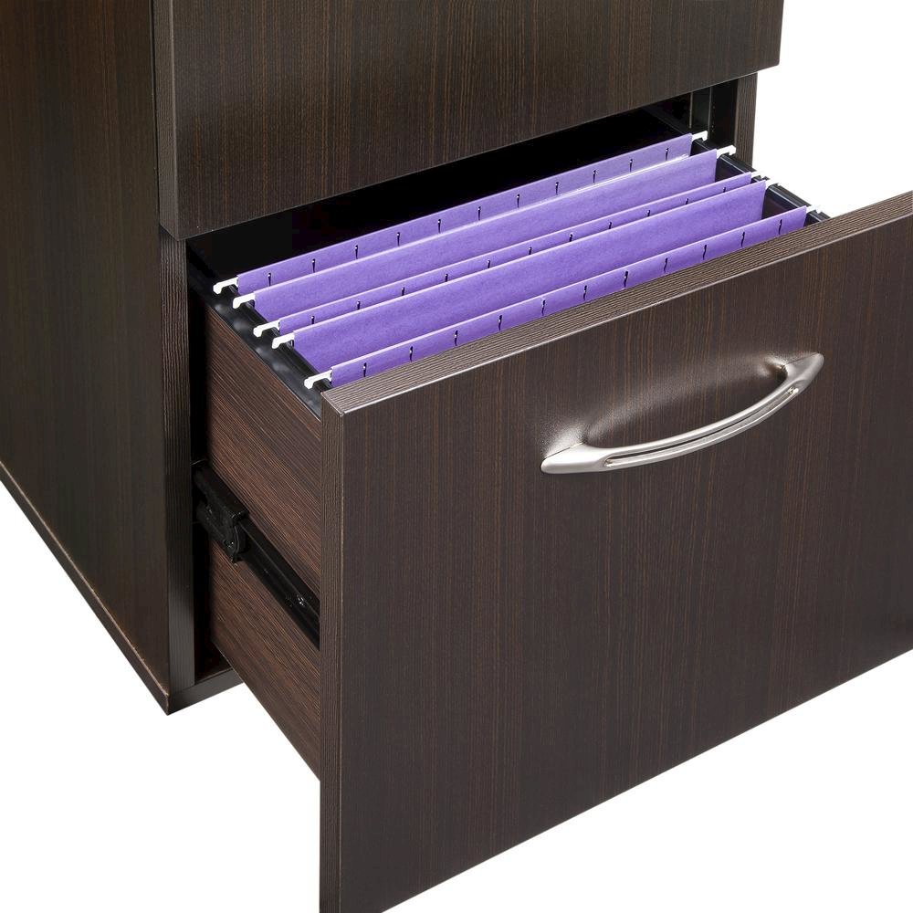 Aberdeen Series File/File Credenza Pedestal, 15¼w x 20d x 27½h, Mocha