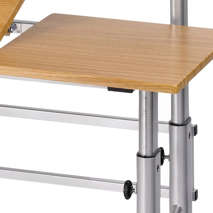 Bison Office Split Level Drafting Table with Adjustable-Height Steel Frame