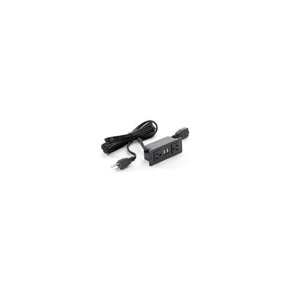 Power Module with 2 Power and 2 USB Outlets Black