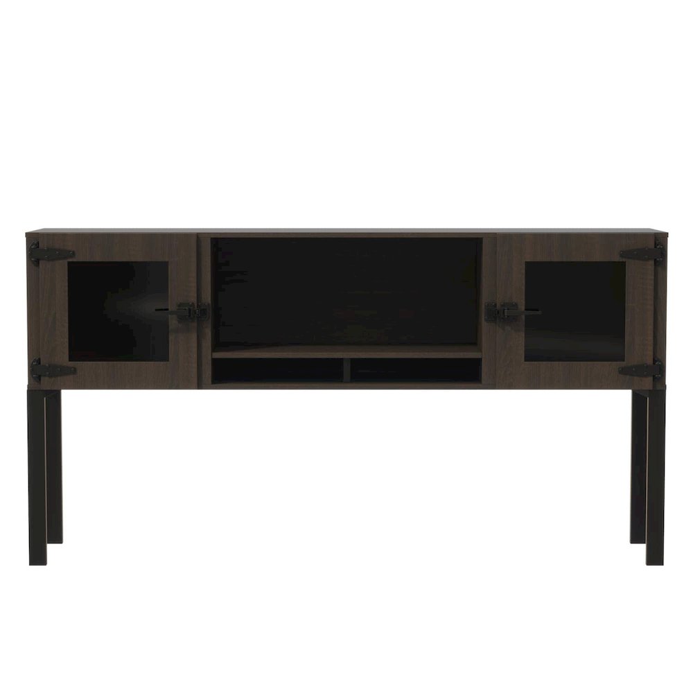 Mirella™ 72” Hutch with Glass Doors Southern Tobacco