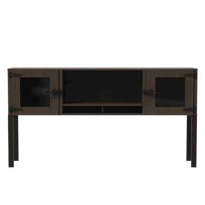 Mirella™ 72” Hutch with Glass Doors Southern Tobacco