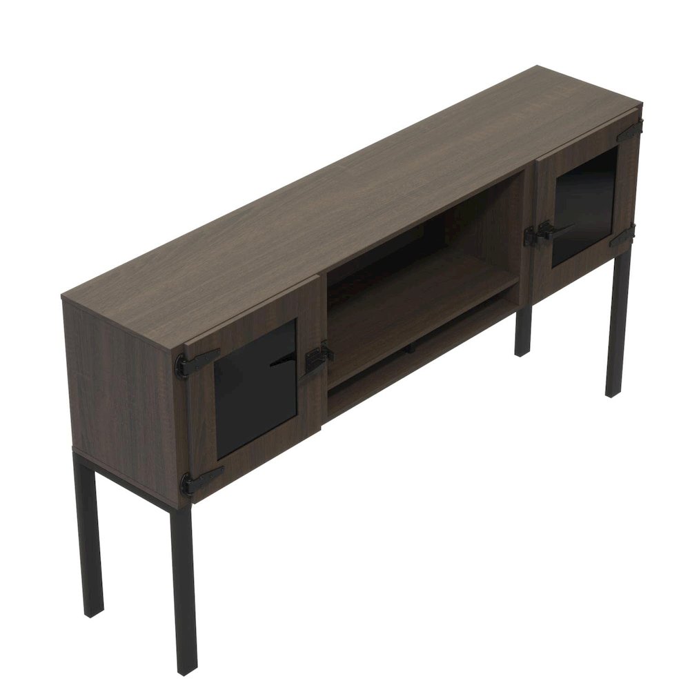 Mirella™ 72” Hutch with Glass Doors Southern Tobacco