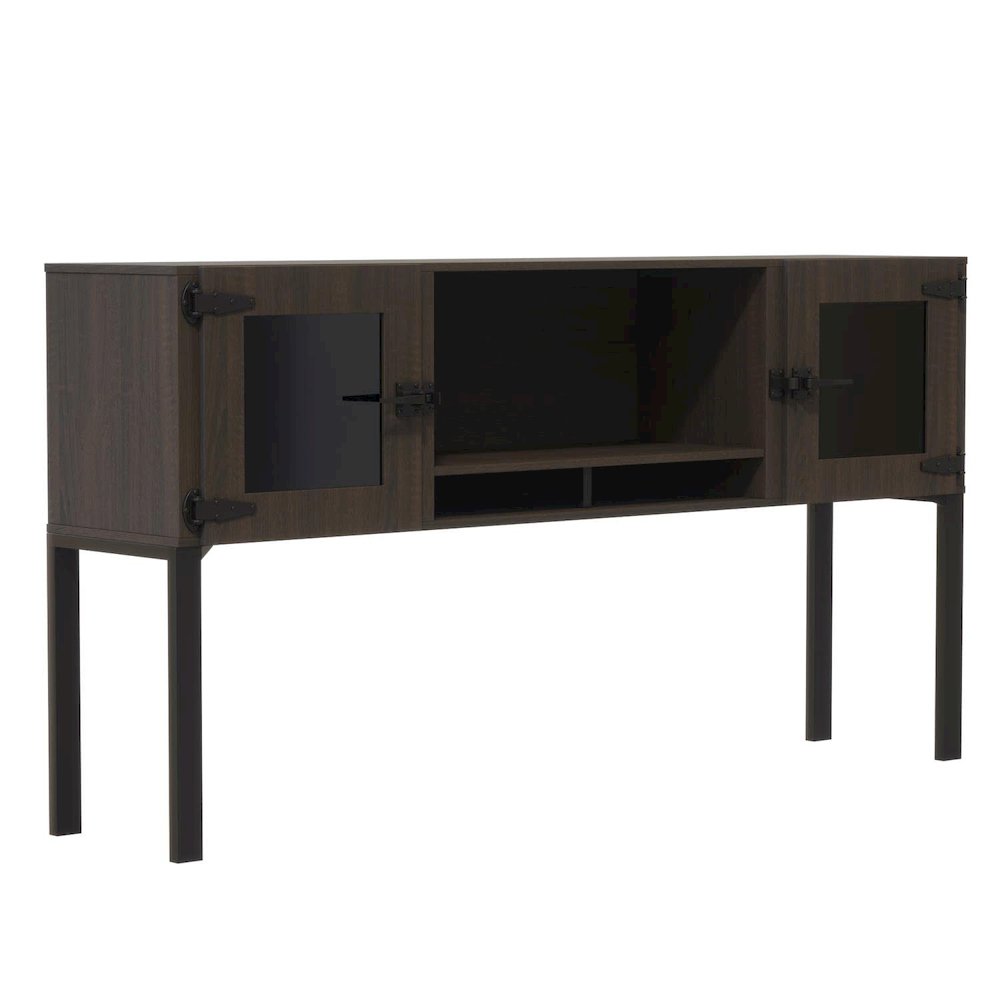 Mirella™ 72” Hutch with Glass Doors Southern Tobacco