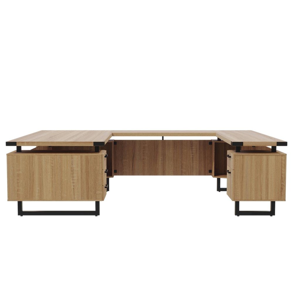 Mirella™ U-Shaped Configuration Desk, BBB/BF Sand Dune