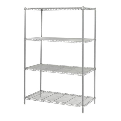 5294GR Industrial Wire Shelving - 48.0" x 24.0" x 72.0" - 4 x Shelf(ves) - Metallic Gray