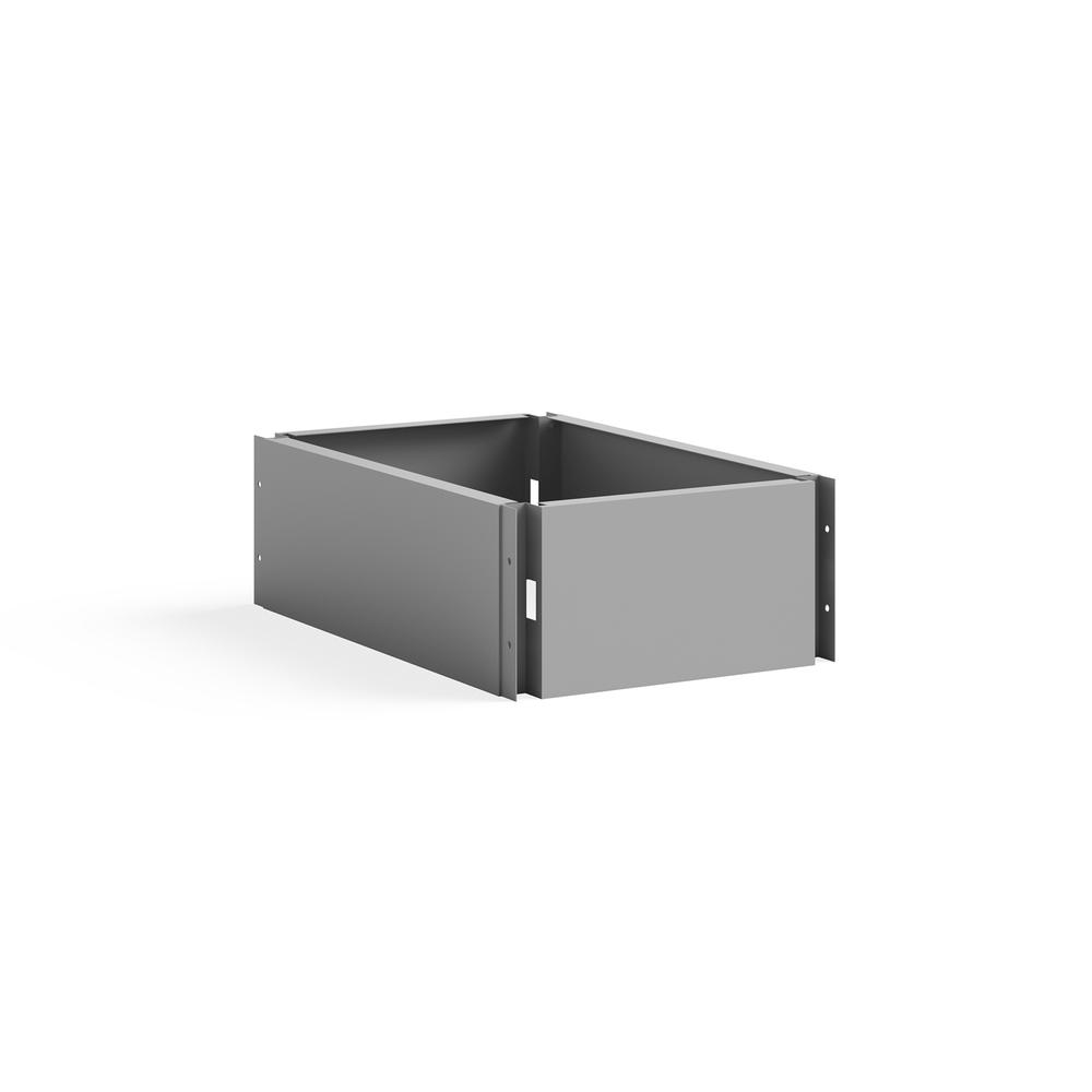 Single Continuous Metal Locker Base Addition 11.7"W x 16"D x 5.75"H - Gray