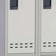 Bison Office Steel Locker Shelf with Double-Tier 3-Column Legs, Gray, 36