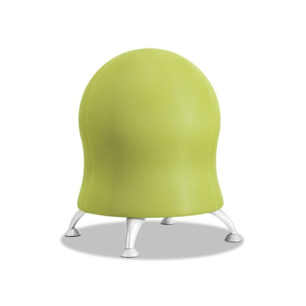 Zenergy Ball Chair, Backless, Supports Up to 250 lb, Grass Fabric Seat, Silver Base
