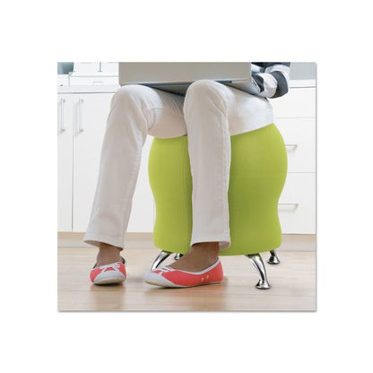 Zenergy Ball Chair, Backless, Supports Up to 250 lb, Grass Fabric Seat, Silver Base