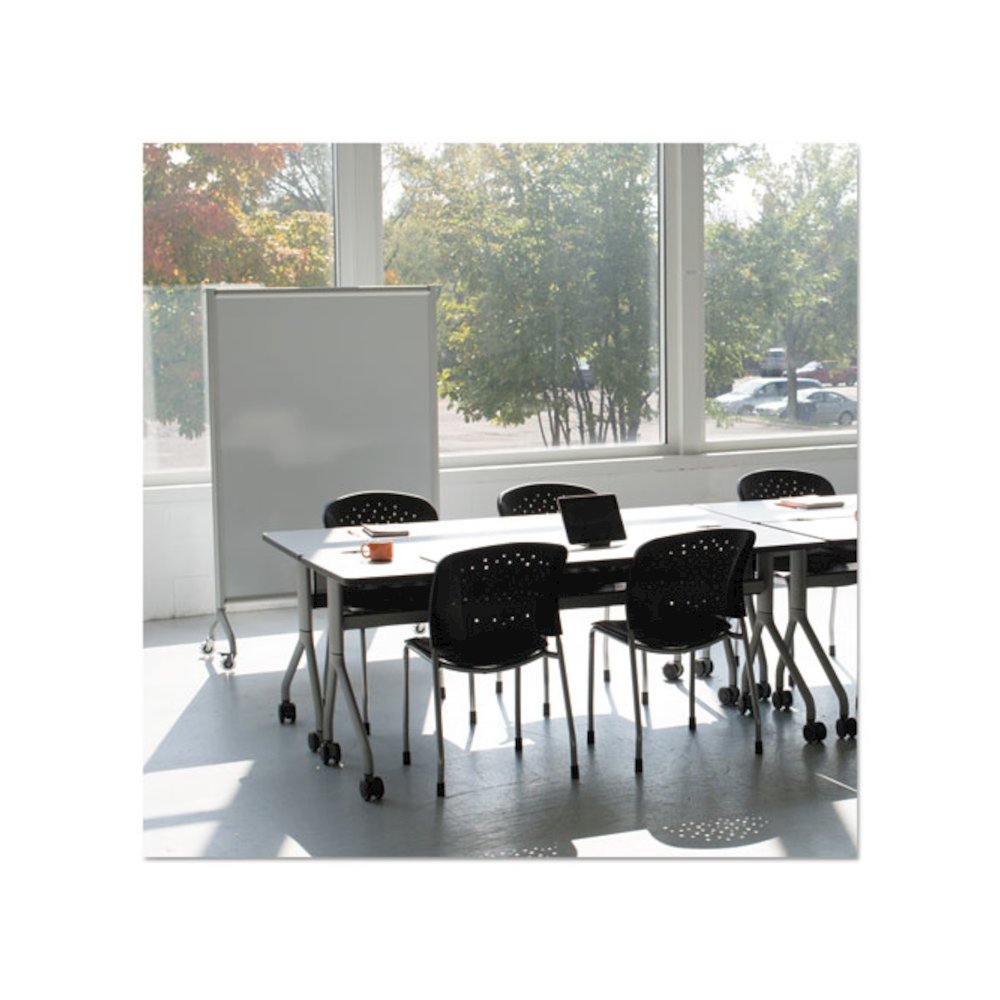 Rumba Full Panel Whiteboard Collaboration Screen, 42w x 16d x 54h, White/Gray