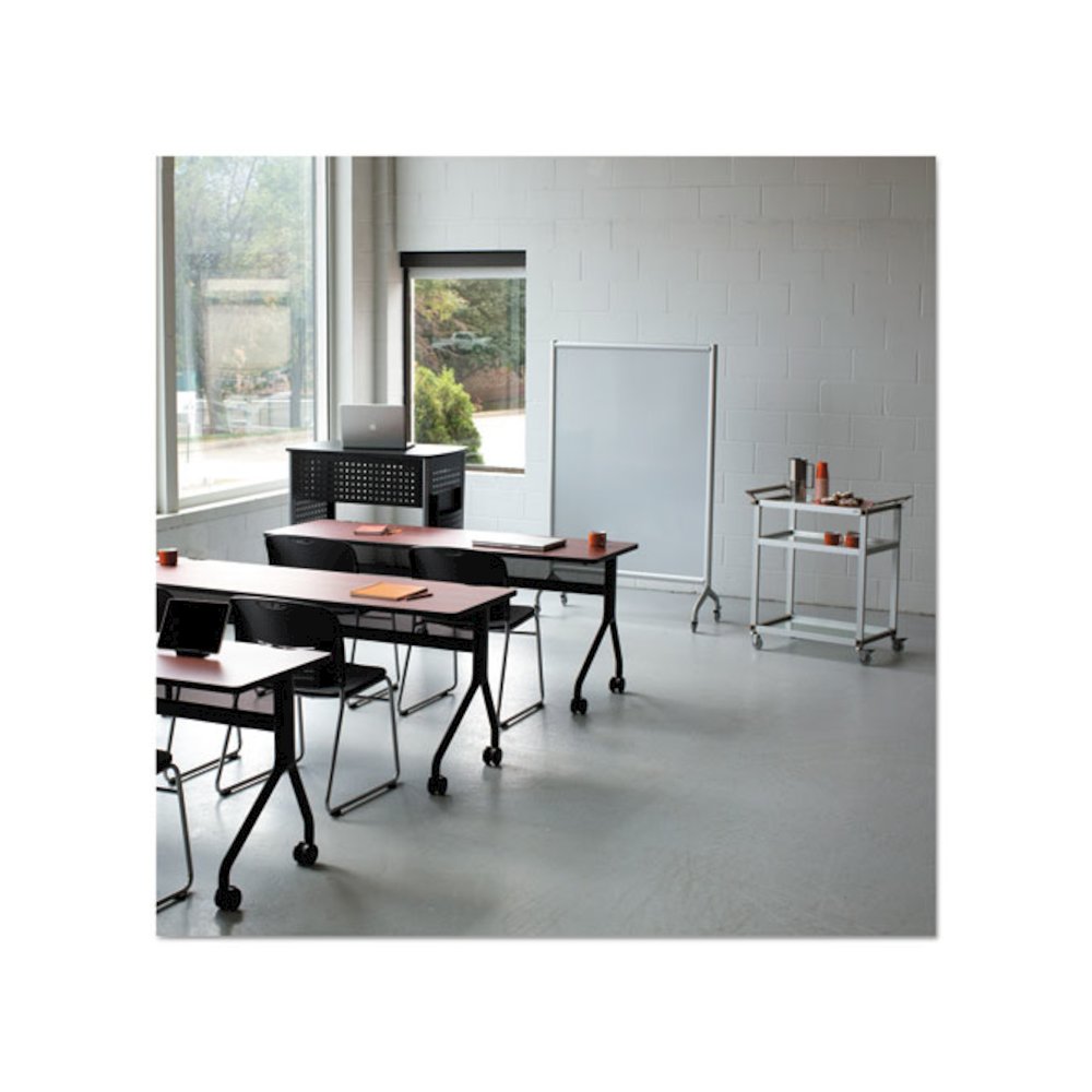 Rumba Full Panel Whiteboard Collaboration Screen, 42w x 16d x 54h, White/Gray