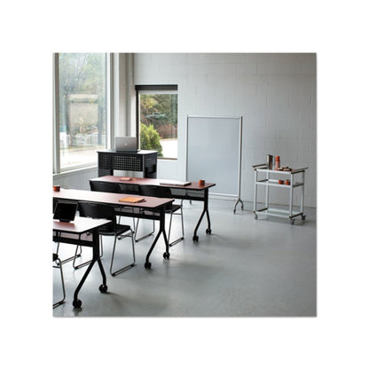 Rumba Full Panel Whiteboard Collaboration Screen, 42w x 16d x 54h, White/Gray