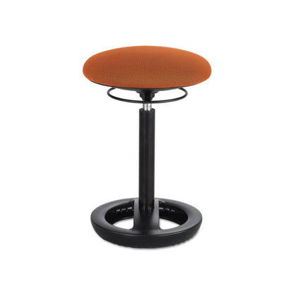 Twixt Desk Height Ergonomic Stool, 22.5" Seat Height, Supports up to 250 lbs., Orange Seat/Orange Back, Black Base