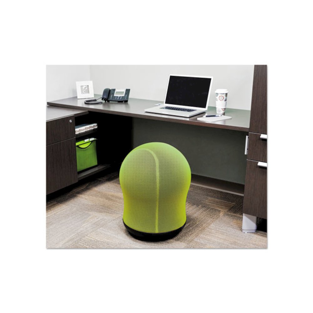 Zenergy Swivel Ball Chair, Green Seat/Green Back, Black Base
