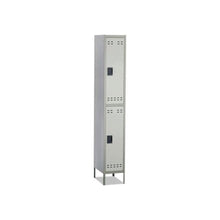 Double-Tier Locker, 12w x 18d x 78h, Two-Tone Gray