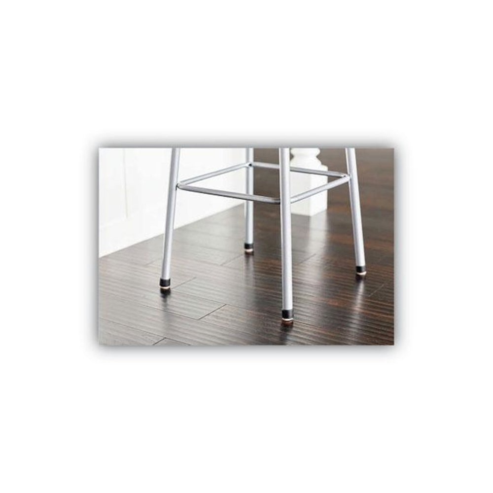 Counter-Height Steel Stool, Backless, Supports Up to 250 lb, 25" Seat Height, Silver