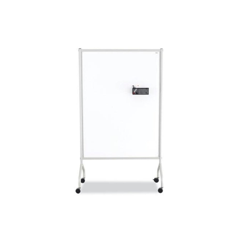 Rumba Whiteboard Collaboration Screen, 36" x 48", White Surface, Powder-Coated Aluminum Frame
