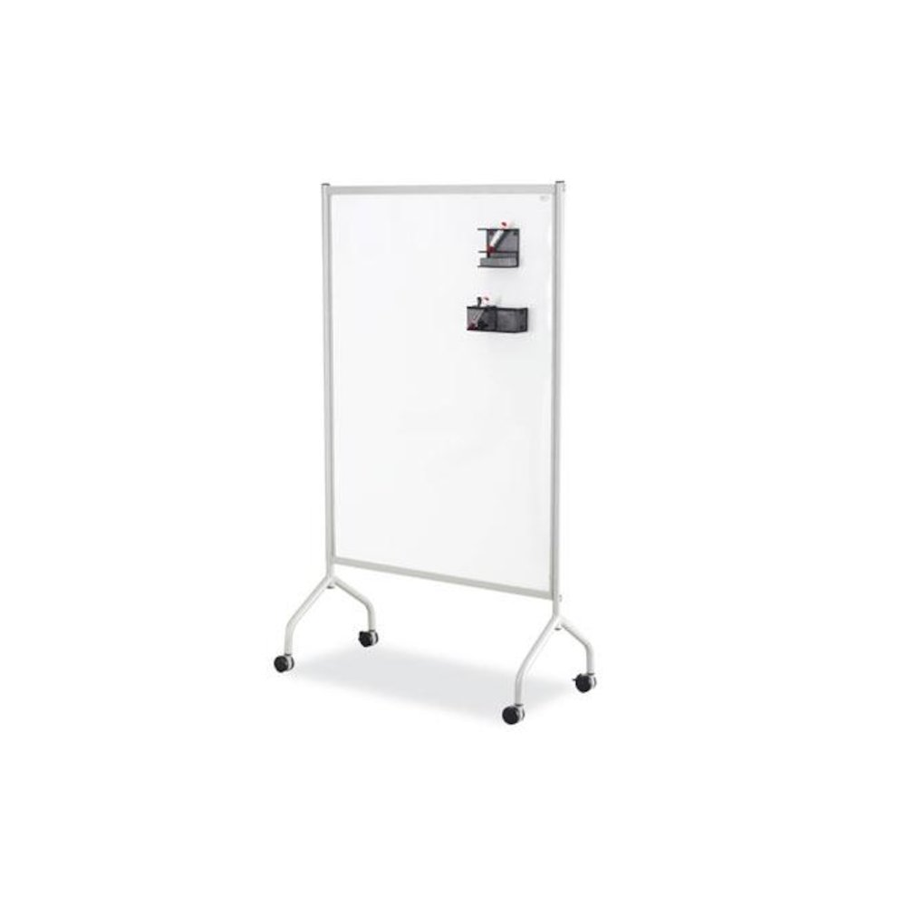 Rumba Whiteboard Collaboration Screen, 36" x 48", White Surface, Powder-Coated Aluminum Frame