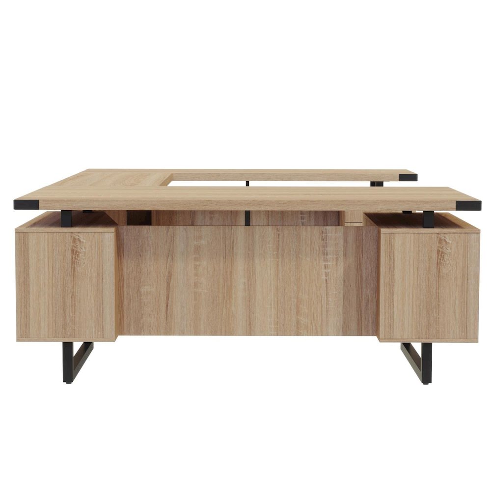Mirella™ U-Shaped Configuration Desk, BBB/BF Sand Dune