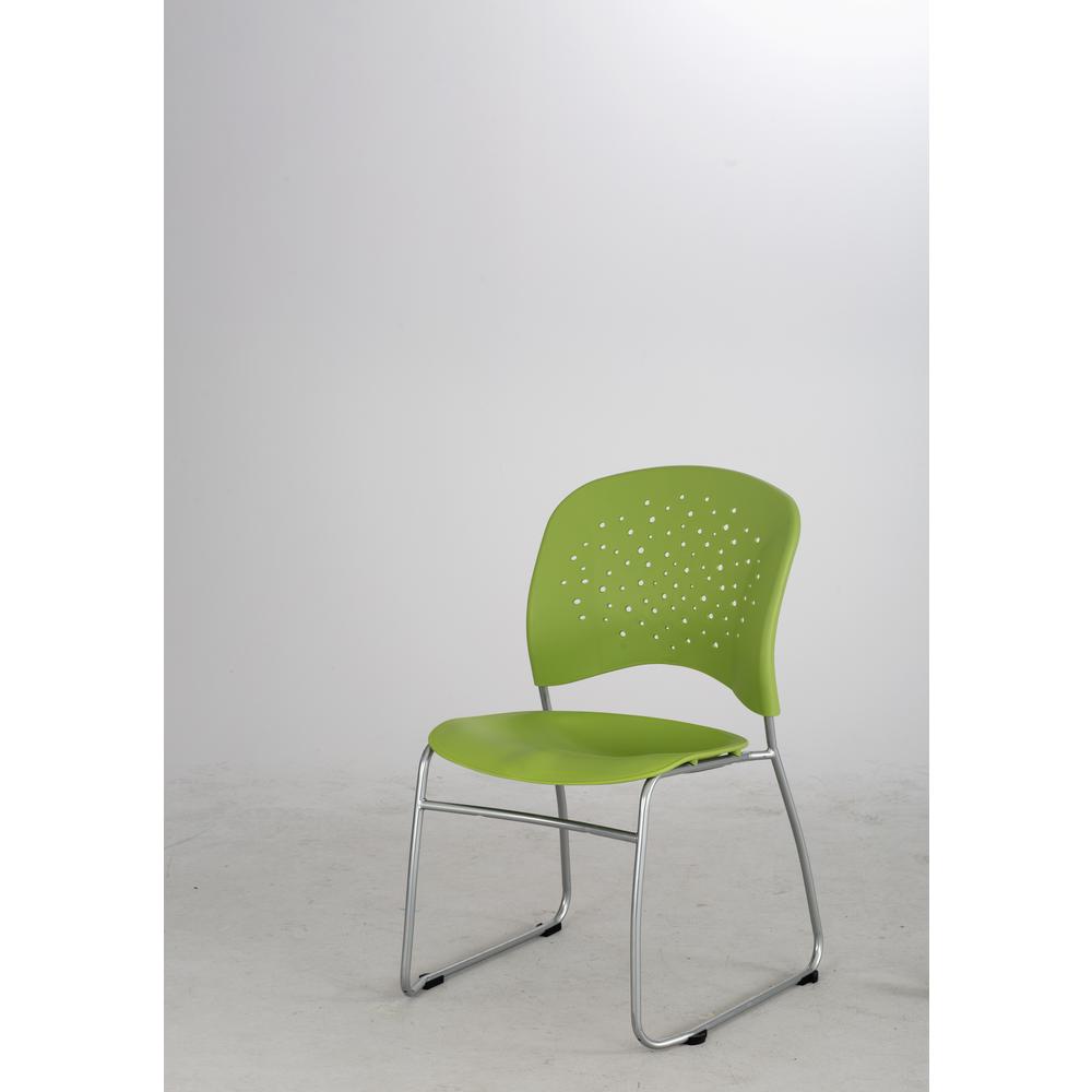 Reve™ Guest Chair Sled Base Round Back (Qty. 2) Green