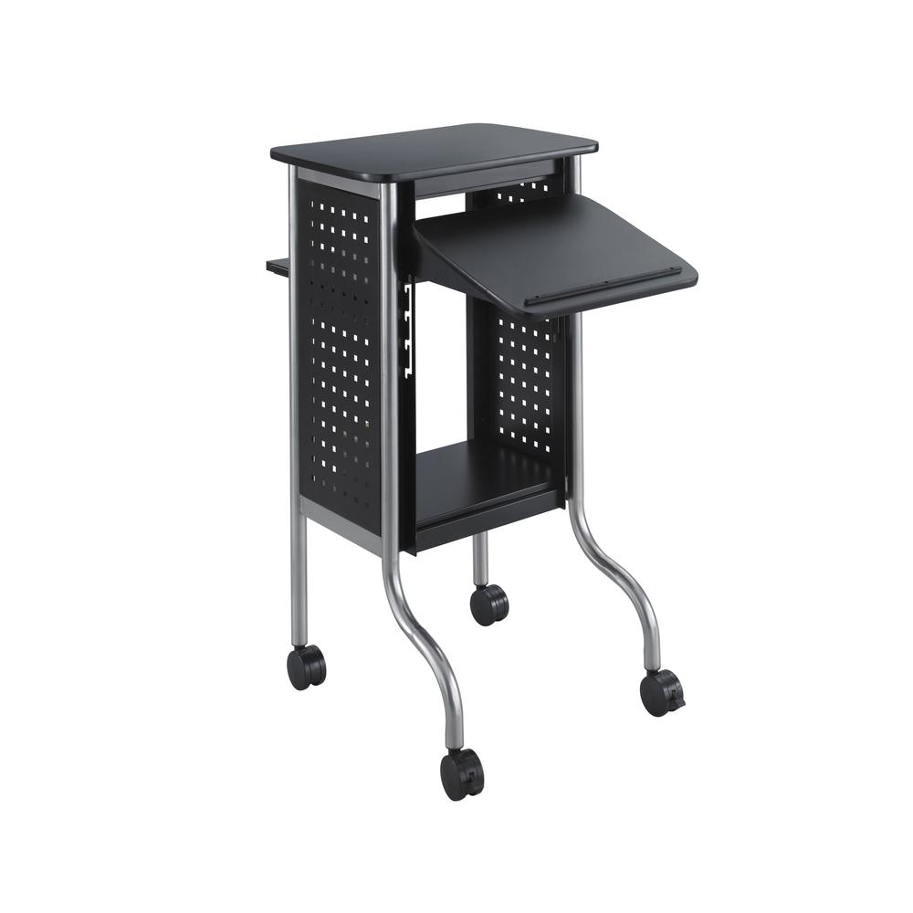 Scoot Presentation Cart - 4 Casters - Steel Frame - Black