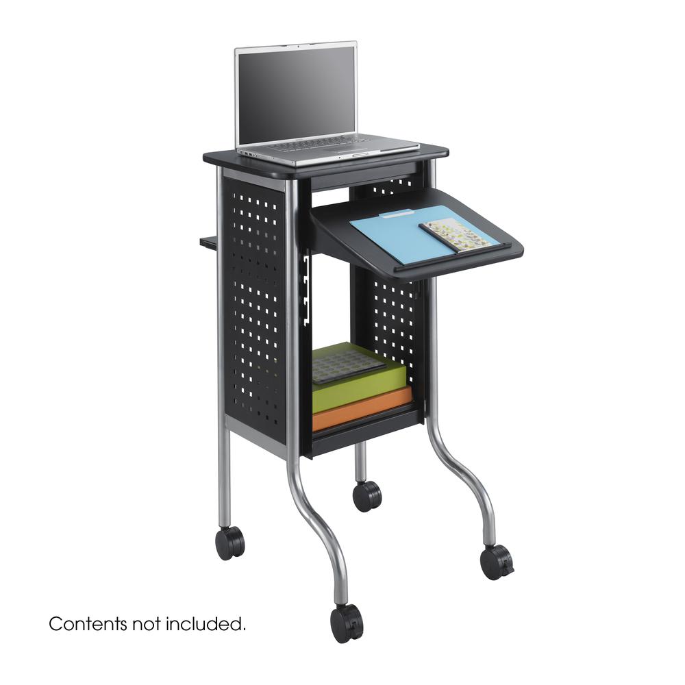 Scoot Presentation Cart - 4 Casters - Steel Frame - Black