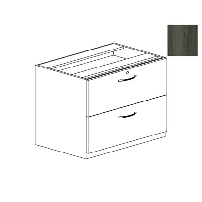 36" Credenza Lateral File, Gray Steel