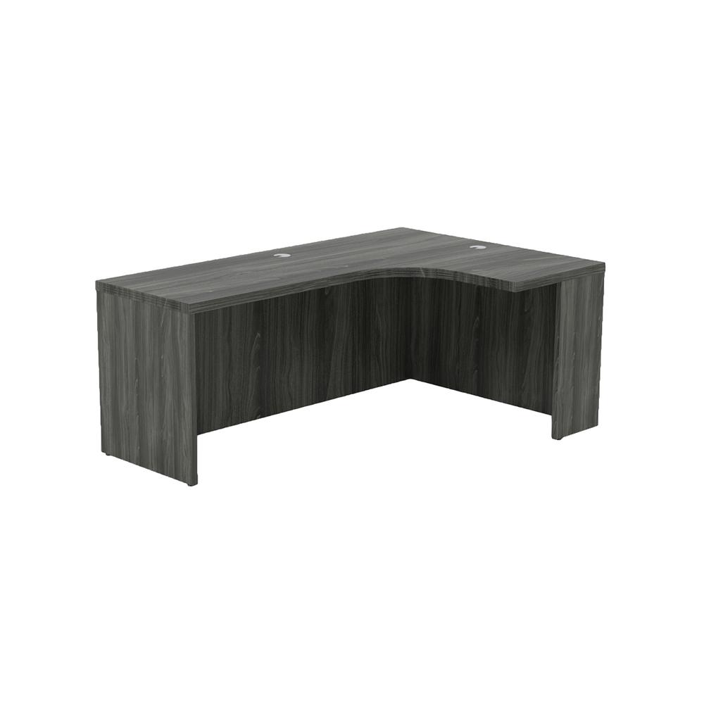 72" Right Extended Corner Table, Gray Steel