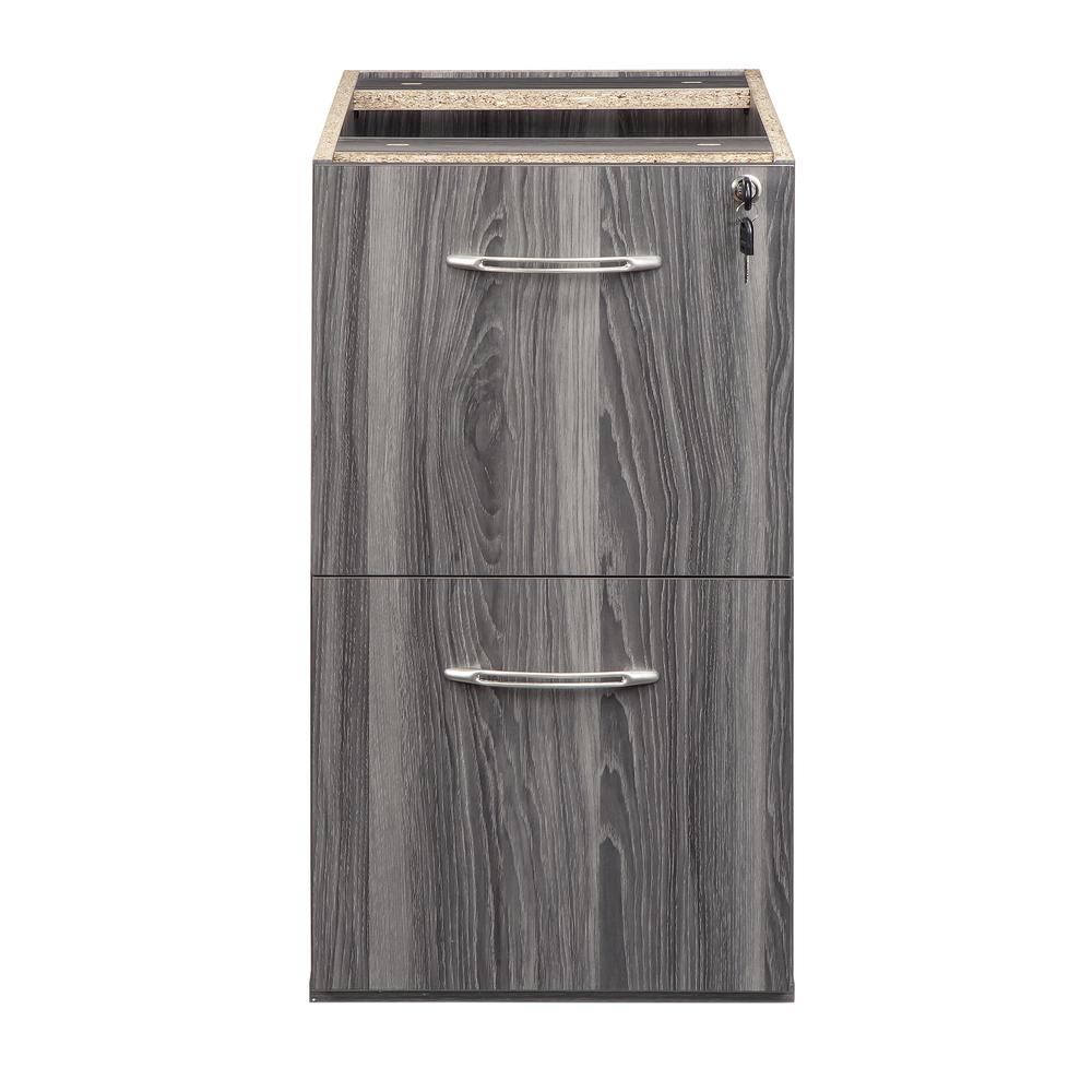 Credenza FF Ped, Gray Steel