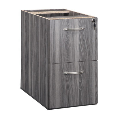 Credenza FF Ped, Gray Steel