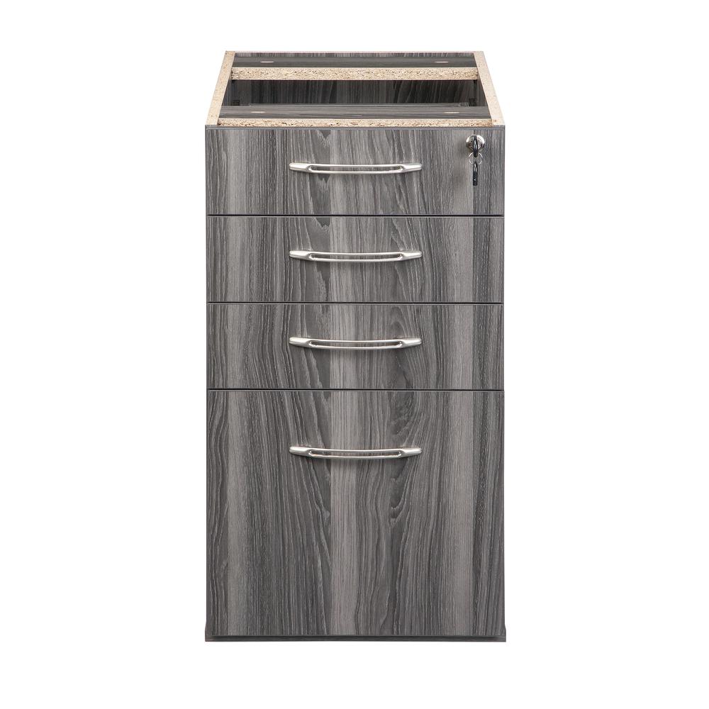 Credenza PBBF Ped, Gray Steel