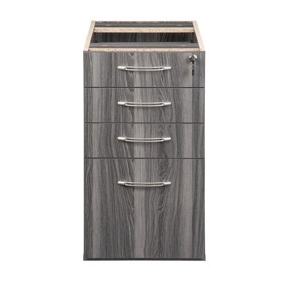 Credenza PBBF Ped, Gray Steel