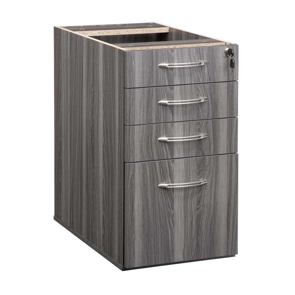 Credenza PBBF Ped, Gray Steel