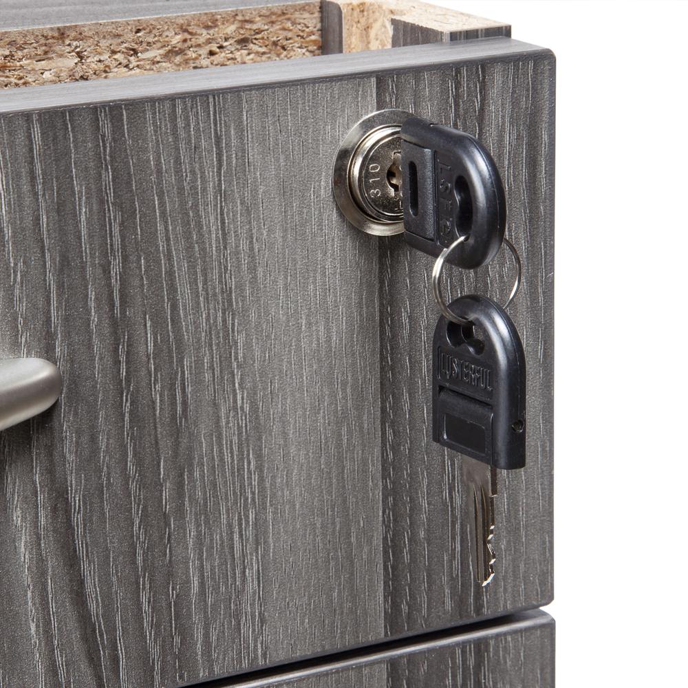 Credenza PBBF Ped, Gray Steel