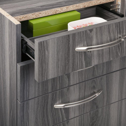 Credenza PBBF Ped, Gray Steel