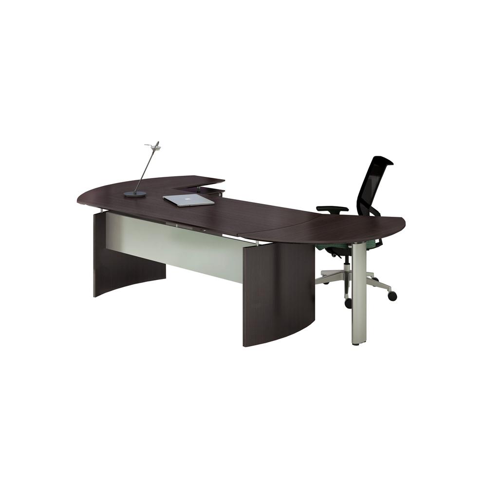 Medina™ Curved Desk Extension, Right - Mocha