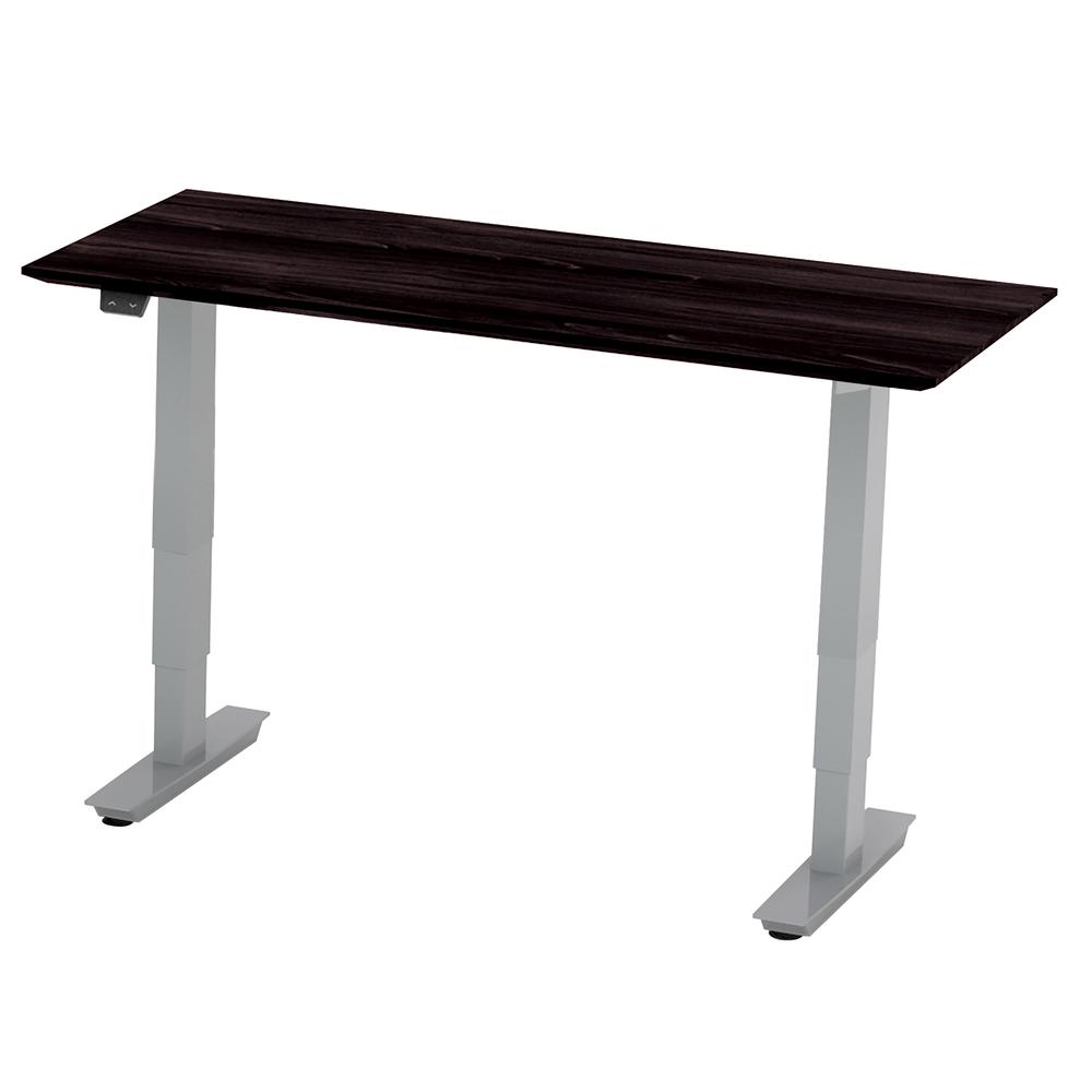 Medina™ 48" Non-Handed Straight Bridge with 3-Stage Height-Adjustable Base - Mocha