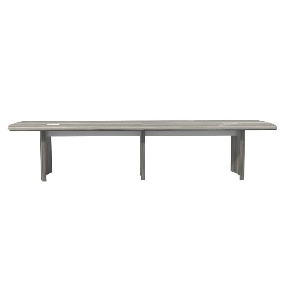 14' Conference Table, Gray Steel