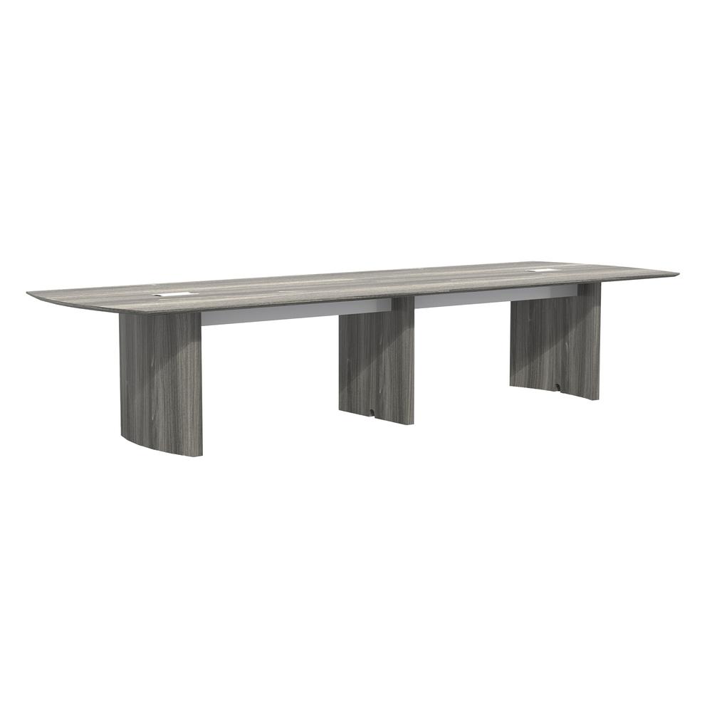 14' Conference Table, Gray Steel