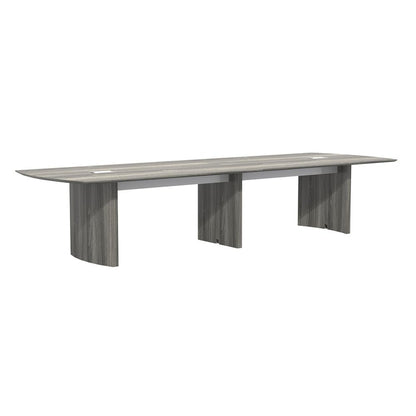 14' Conference Table, Gray Steel