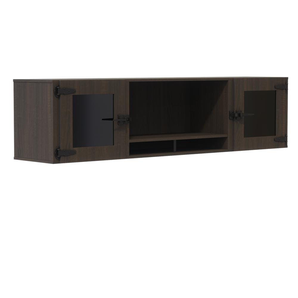 Mirella™ 72” Wall-Mounted Hutch with Glass Doors - SouthernTobacco