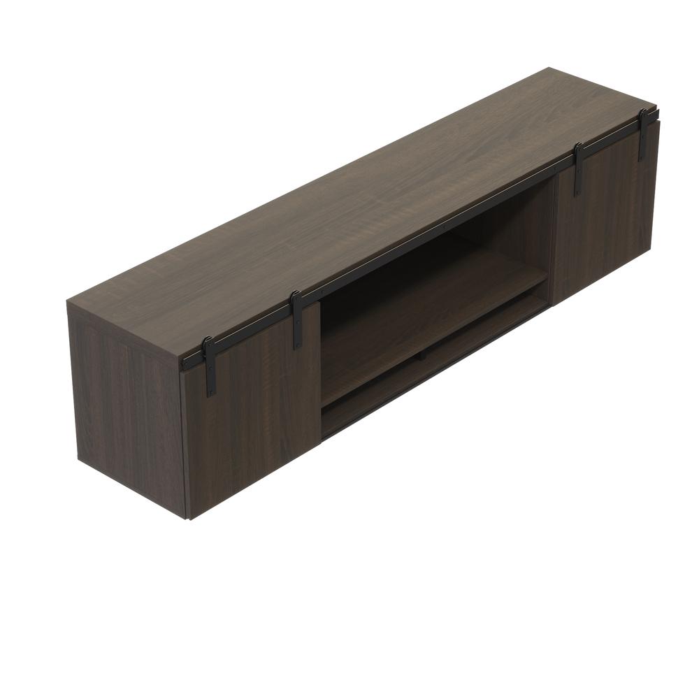 Mirella™ 72” Wall-Mounted Hutch with Sliding Wood Doors - SouthernTobacco