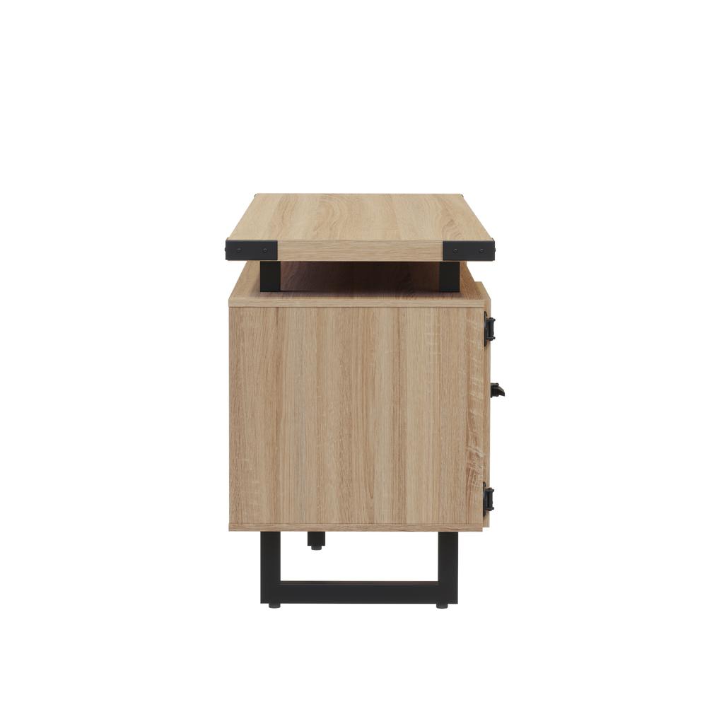 Mirella™ Low Wall Cabinet Glass Doors Sand Dune
