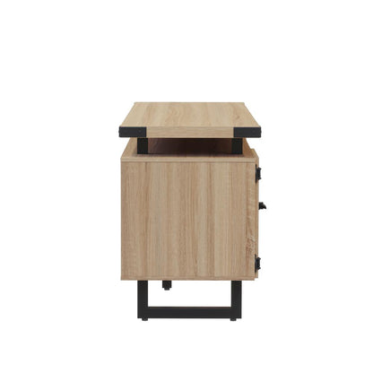 Mirella™ Low Wall Cabinet Glass Doors Sand Dune