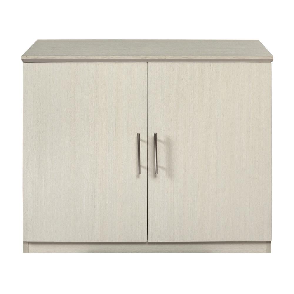 36" StorageCabinet with Wood Doors, Textured Sea Salt