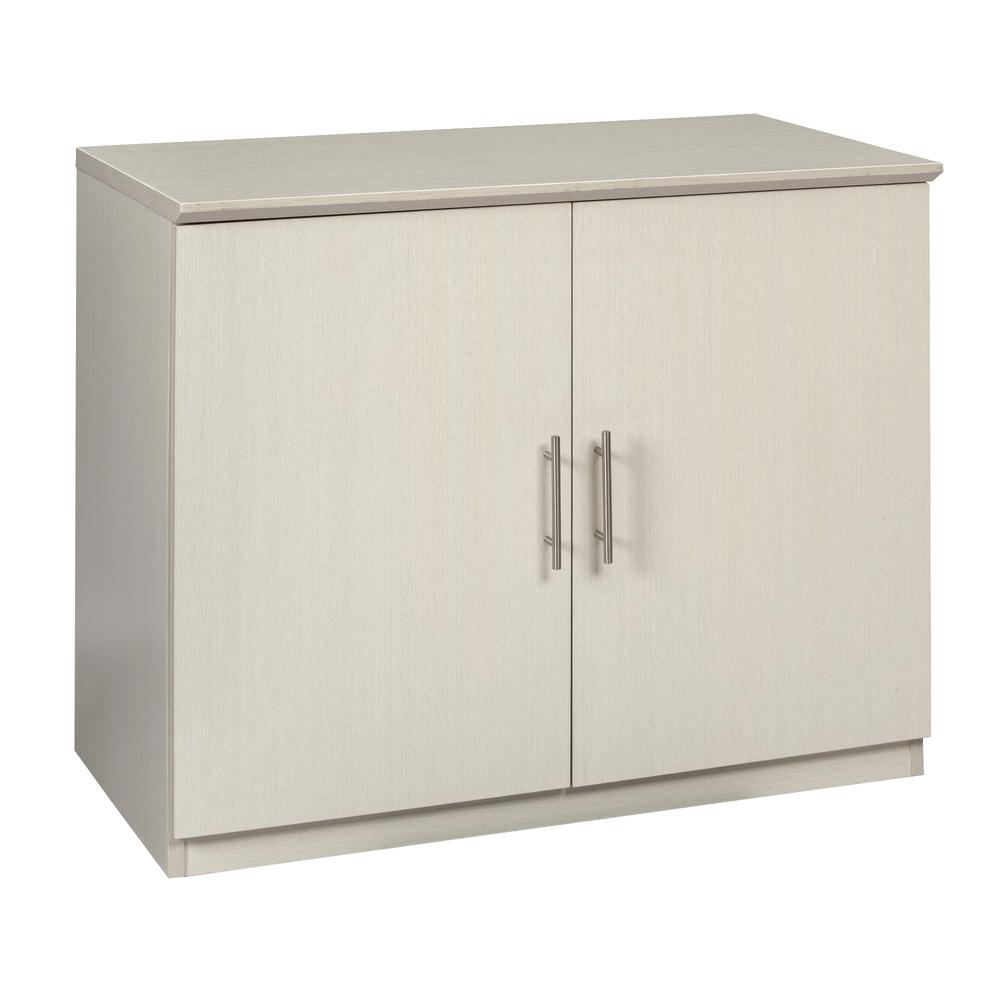 36" StorageCabinet with Wood Doors, Textured Sea Salt