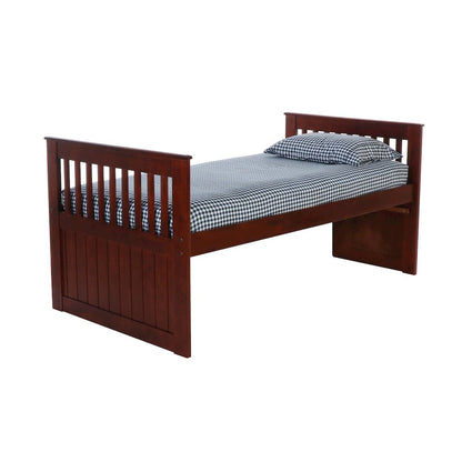 Donco Kids Twin Mission Rake Bed in Merlot