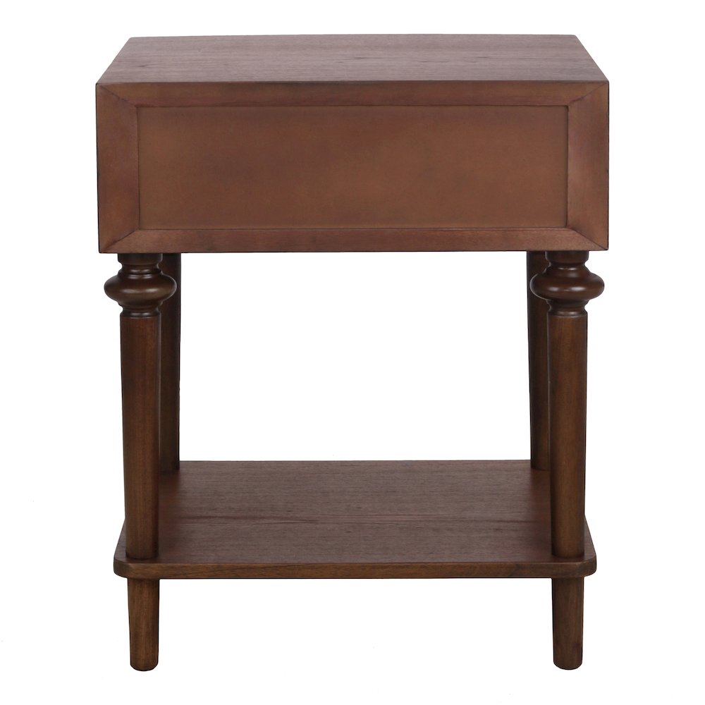 Romilda 1-Drawer Accent Table - Walnut
